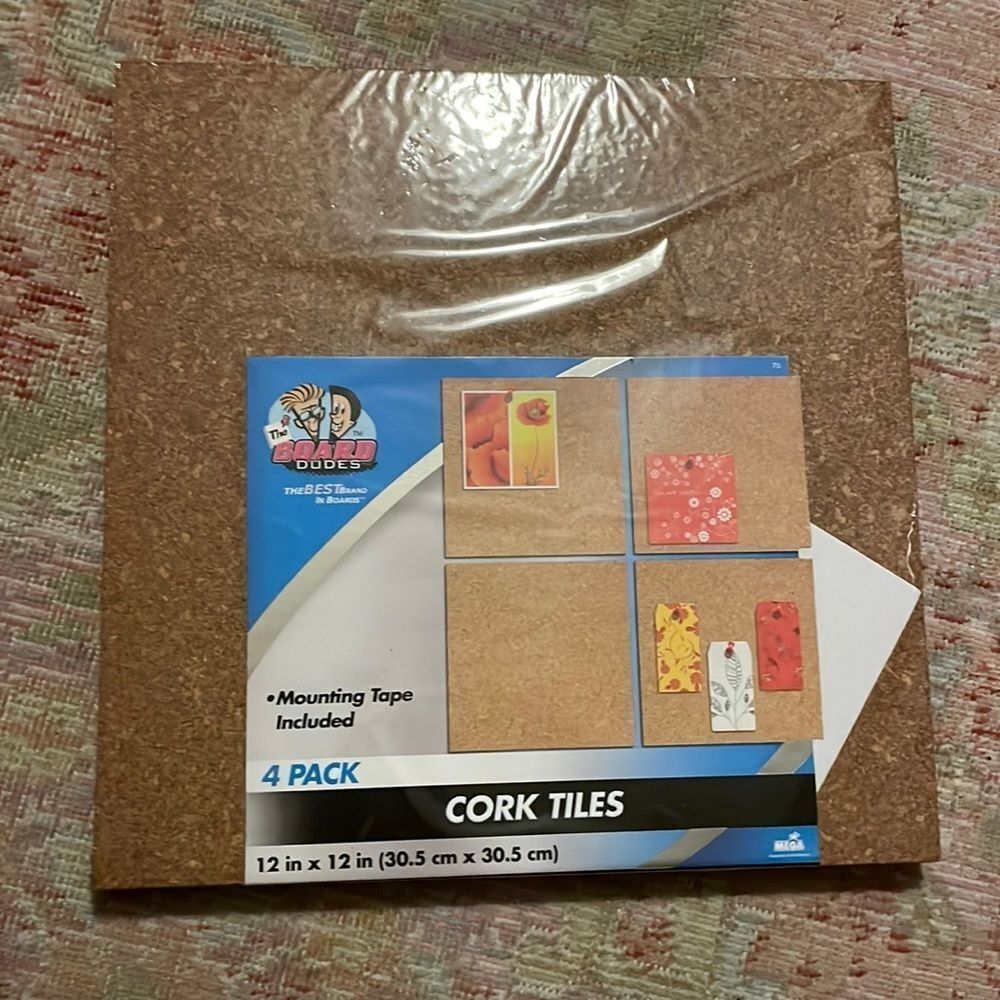 Cork board tiles 